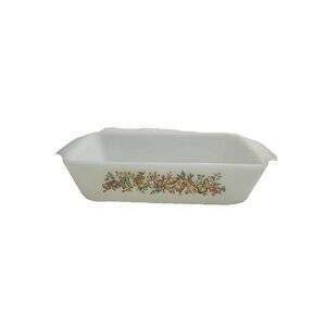 3563 Vintage Anchor Hocking Milk Glass 1 qt‎ Loaf Pan